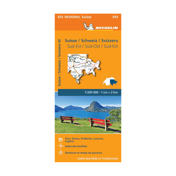 Carte Régionale 553 Suisse Sud Est
