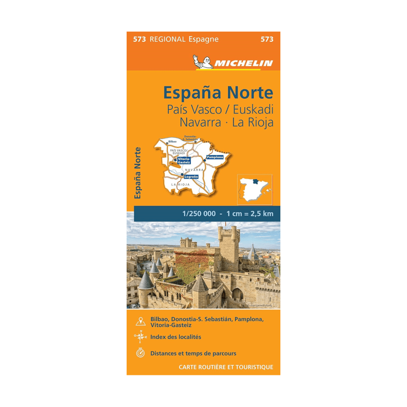 Carte Régionale 573 Espagne Norte Pais Vasco