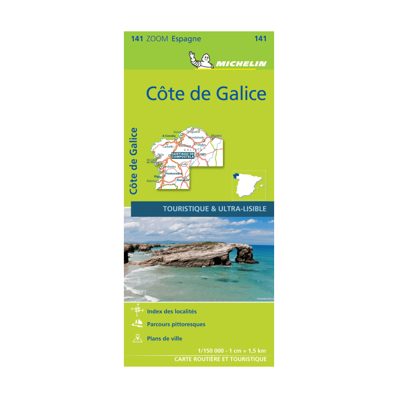 Carte Zoom Cote de Galice - Cartes et Guides Michelin