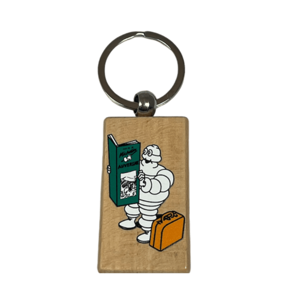 PC rectangle bois bibendum et son guide vert - Souvenir Michelin