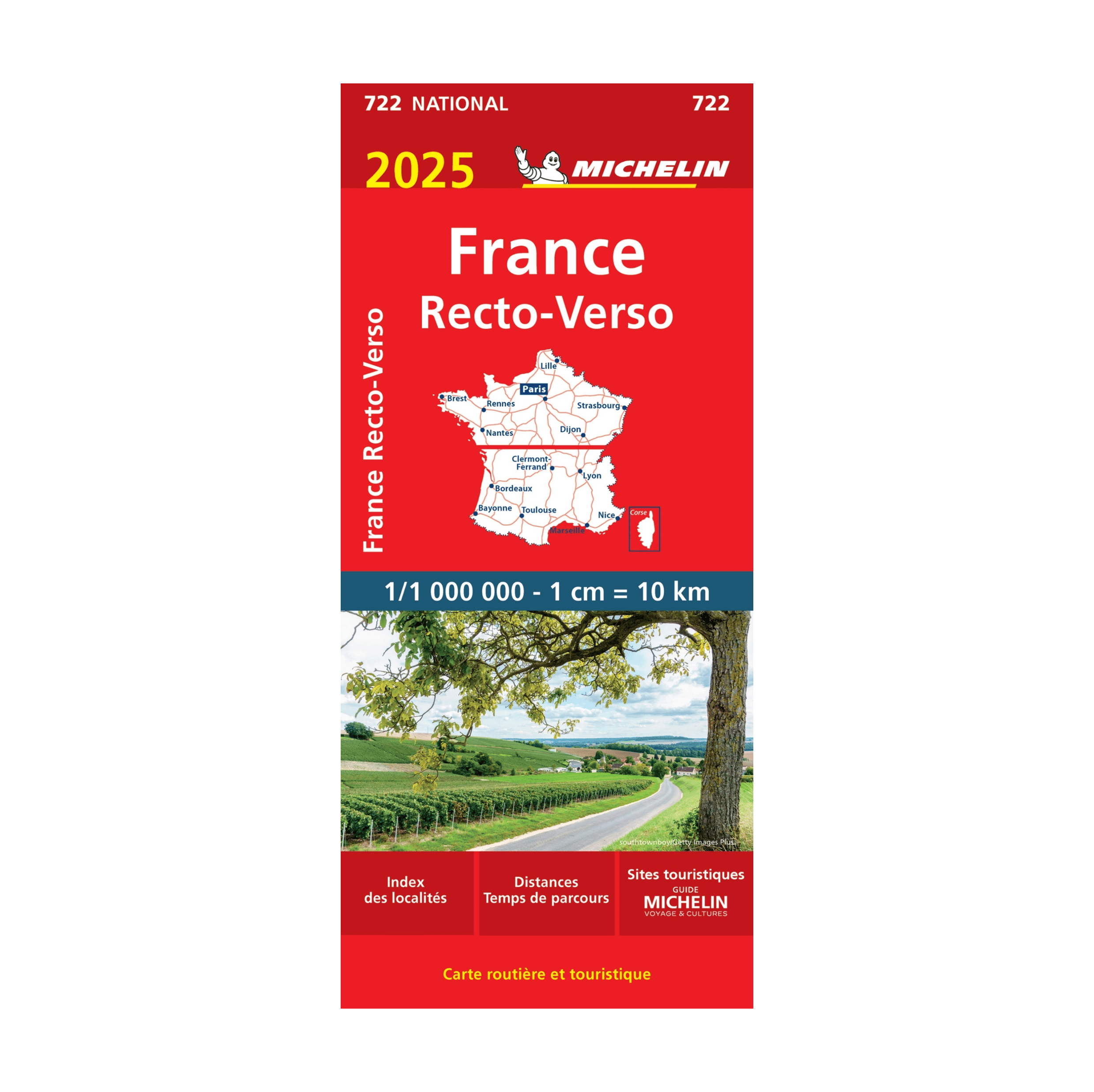 CN 722 FRANCE RECTO-VERSO 2025 CR CORSE 2025 - Cartes et guides Michelin