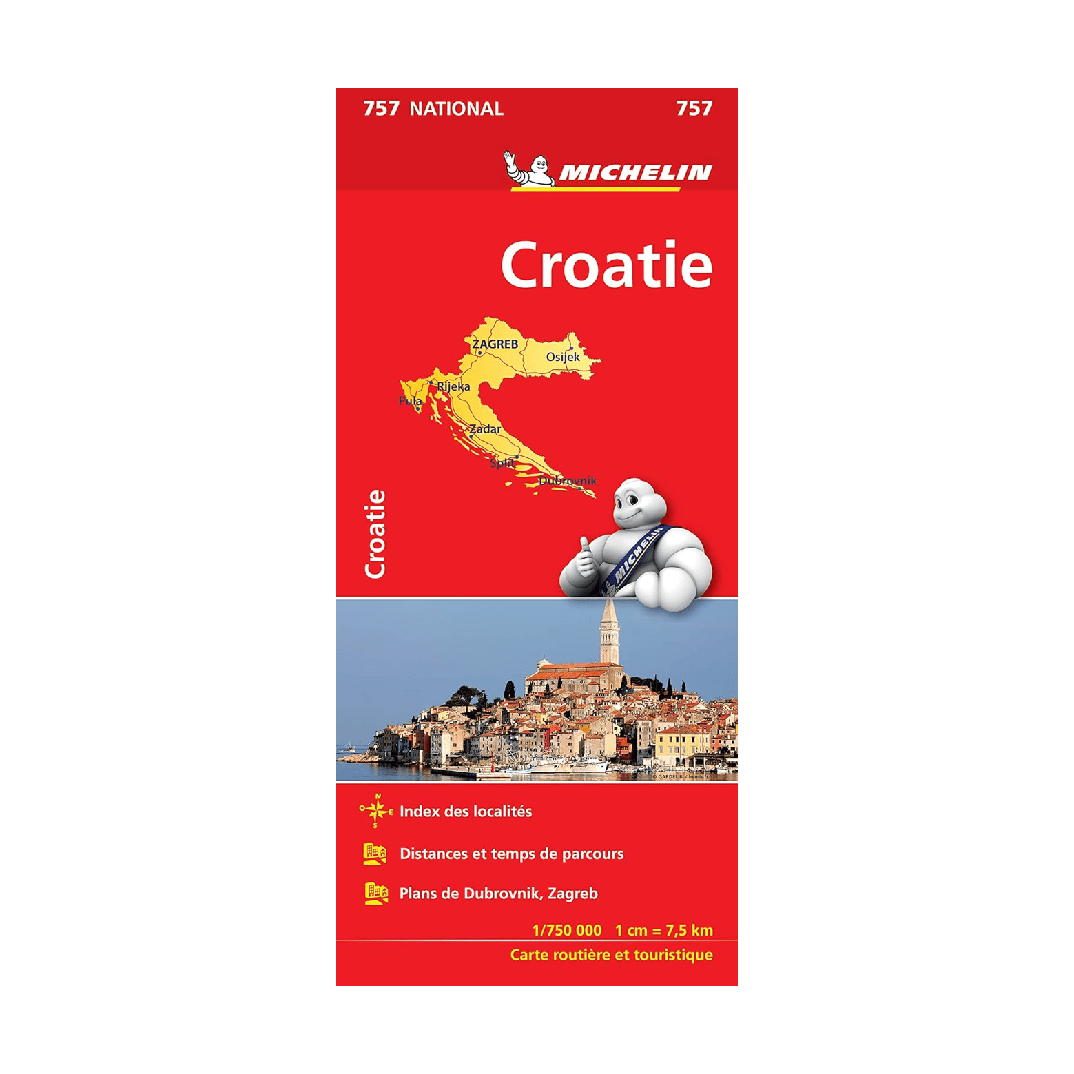 Carte Nationale Croatie - cartes et guides Michelin