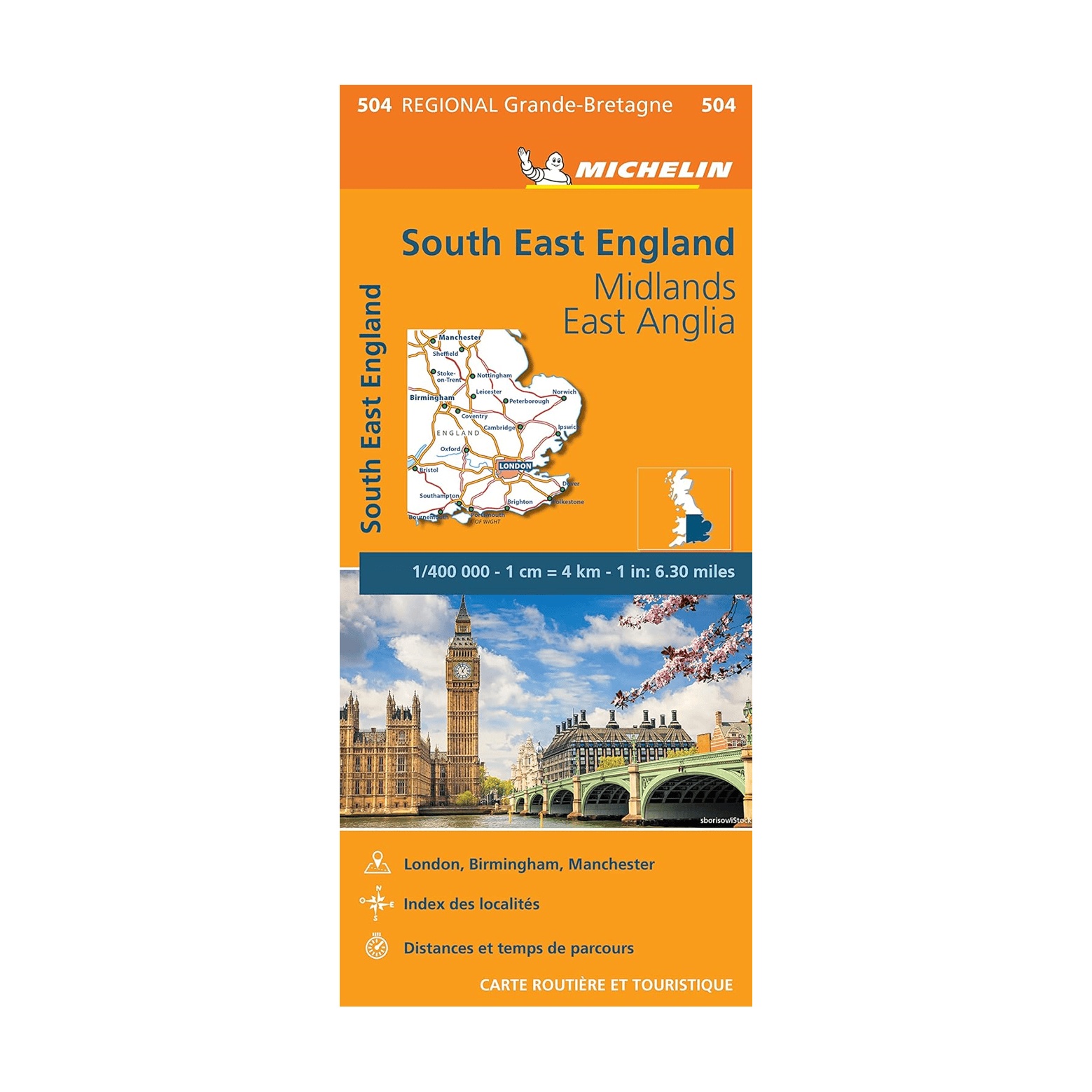 Regional Map 504 South East England - maps and guides Michelin
