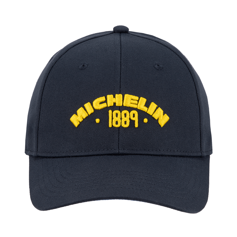 Casquette Michelin avec l'écriture Michelin en jaune