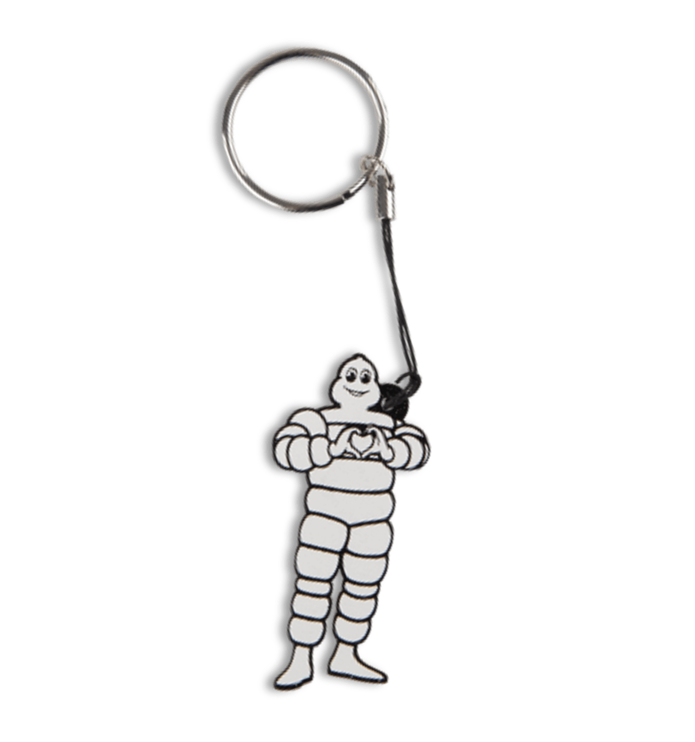 Porte clé 2D Bibendum cœur