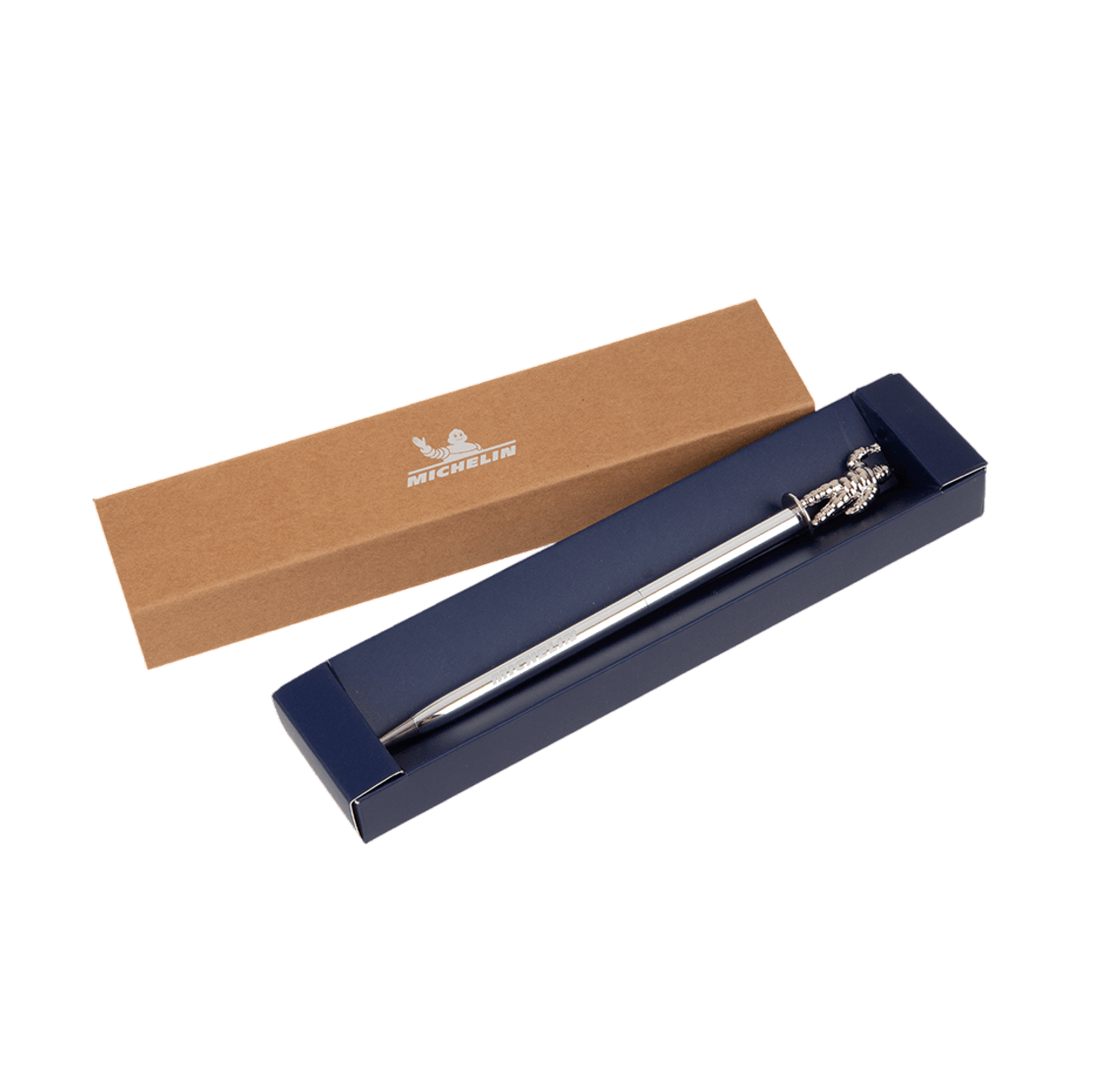 stylo argenté Michelin