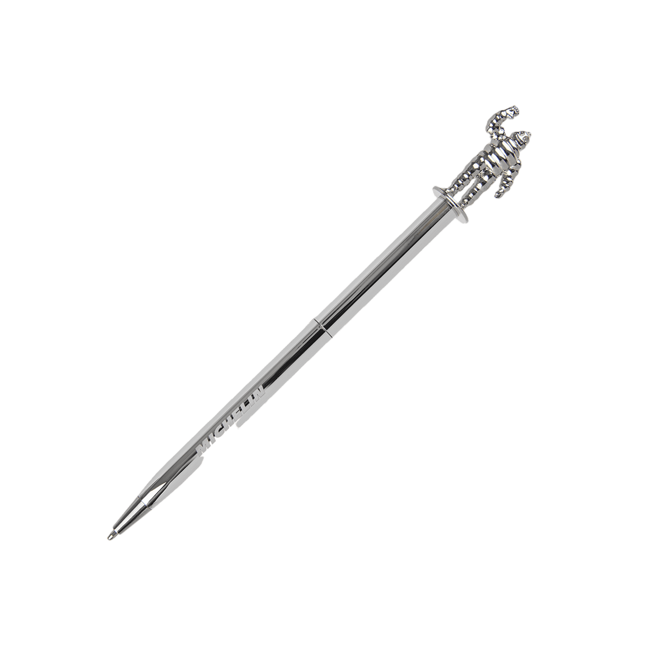 stylo michelin argenté